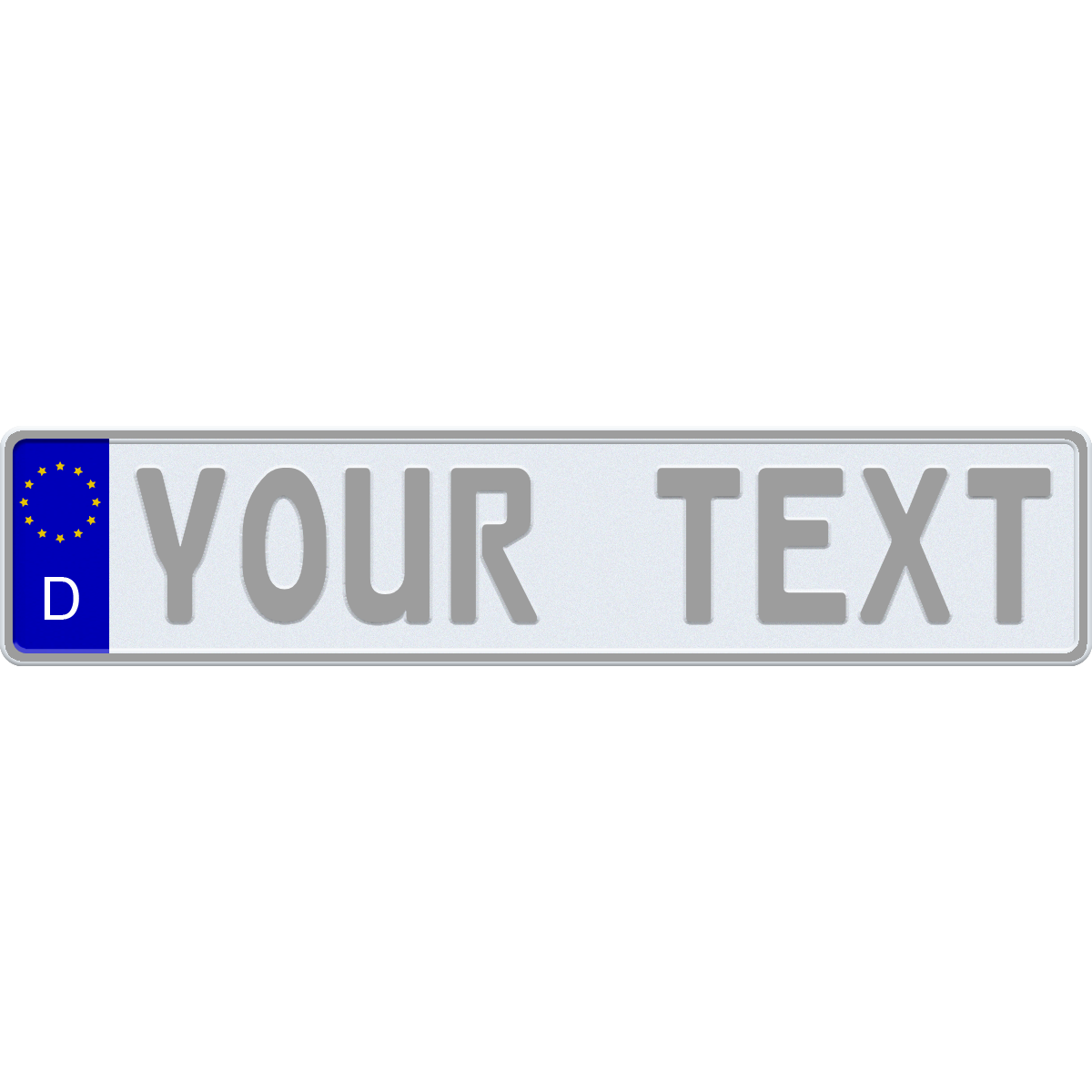 German European License Plate - Euro (EEC) Style