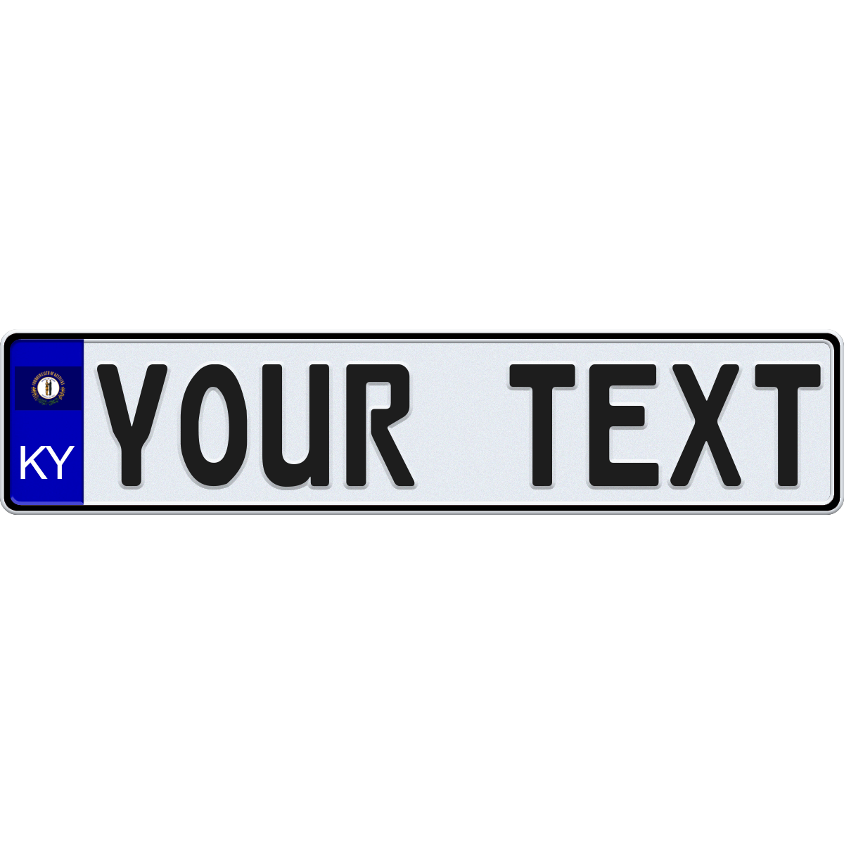 Kentucky European License Plate - US Flag Style