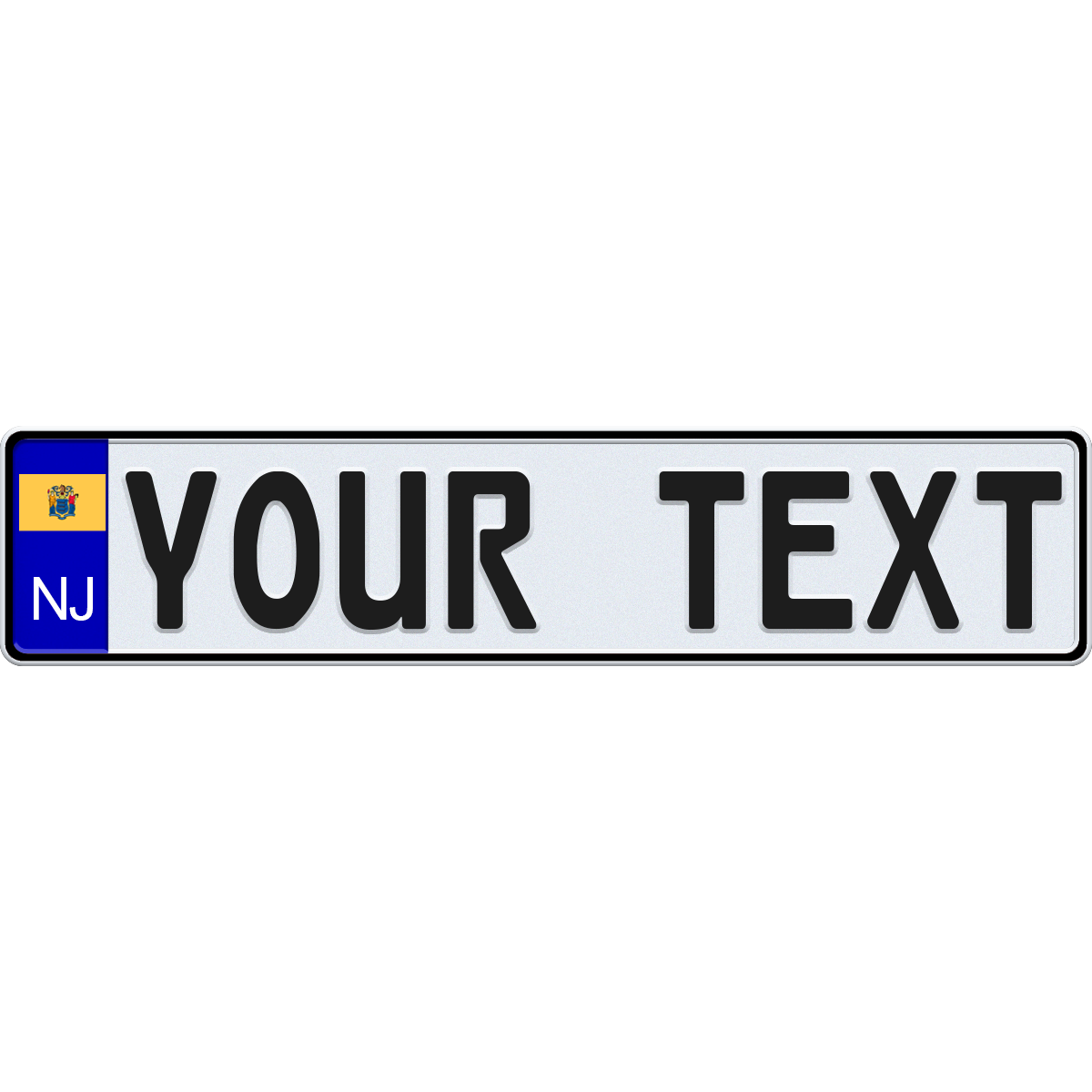 New Jersey European License Plate - US Flag Style