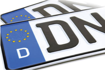Authentic European License Plates