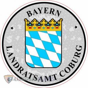Bayern - Coburg German License Plate Registration Seal