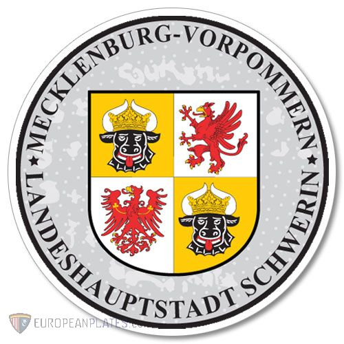 Mecklenburg - German License Plate Registration Seal