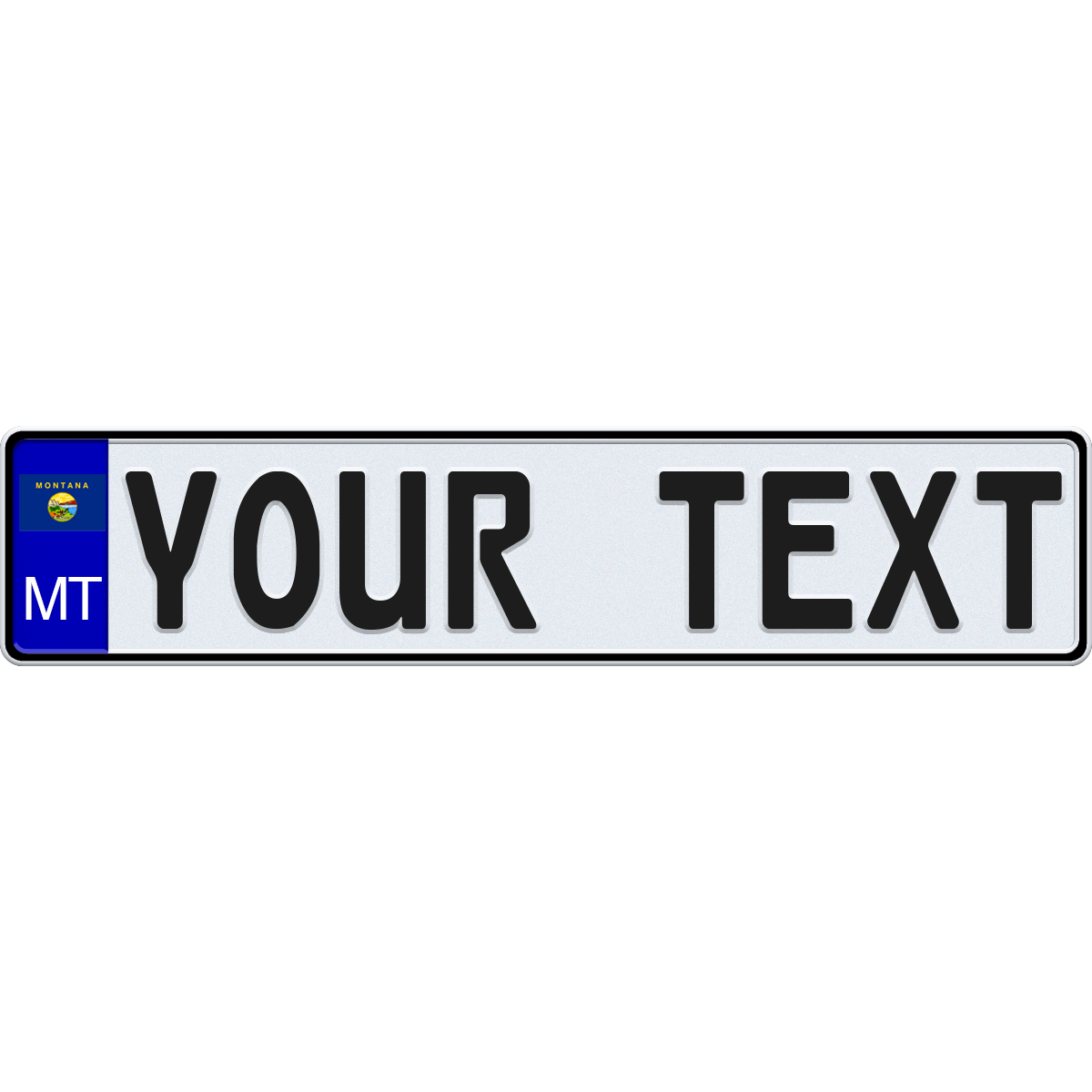 Montana European License Plate - US Flag Style