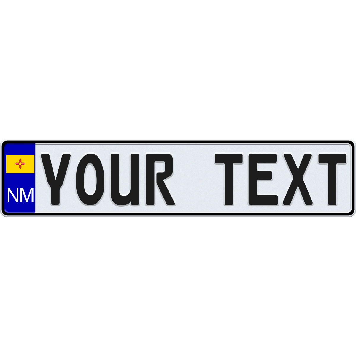 New Mexico European License Plate - US Flag Style