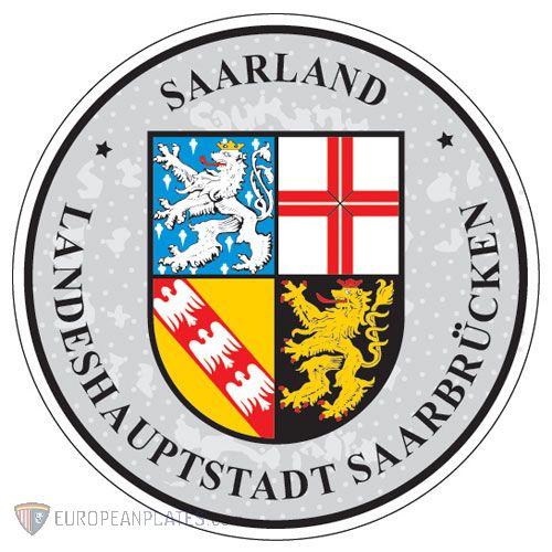 Saarland - German License Plate Registration Seal
