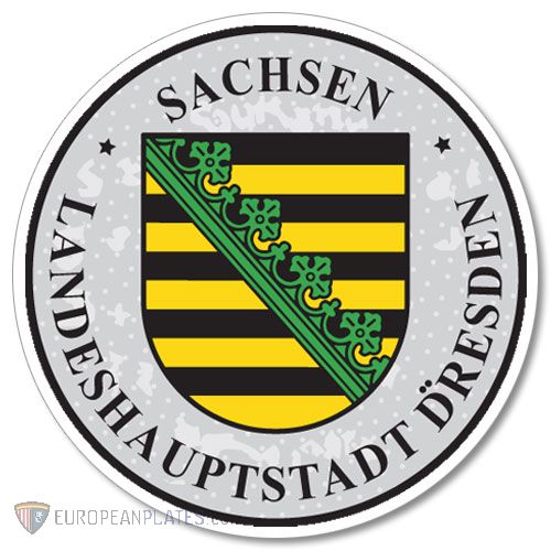 Sachsen - Dresden German License Plate Registration Seal