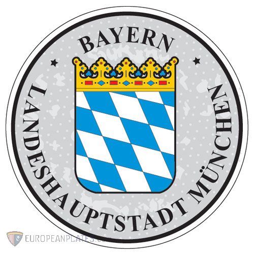 Bayern - Munich (Home of BMW) German License Plate Registration Seal