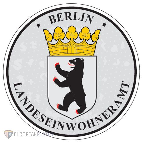 Berlin - German License Plate Registration Seal