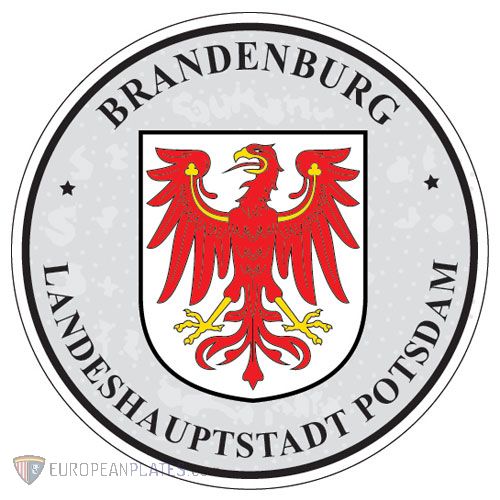 Brandenburg German License Plate Registration Seal