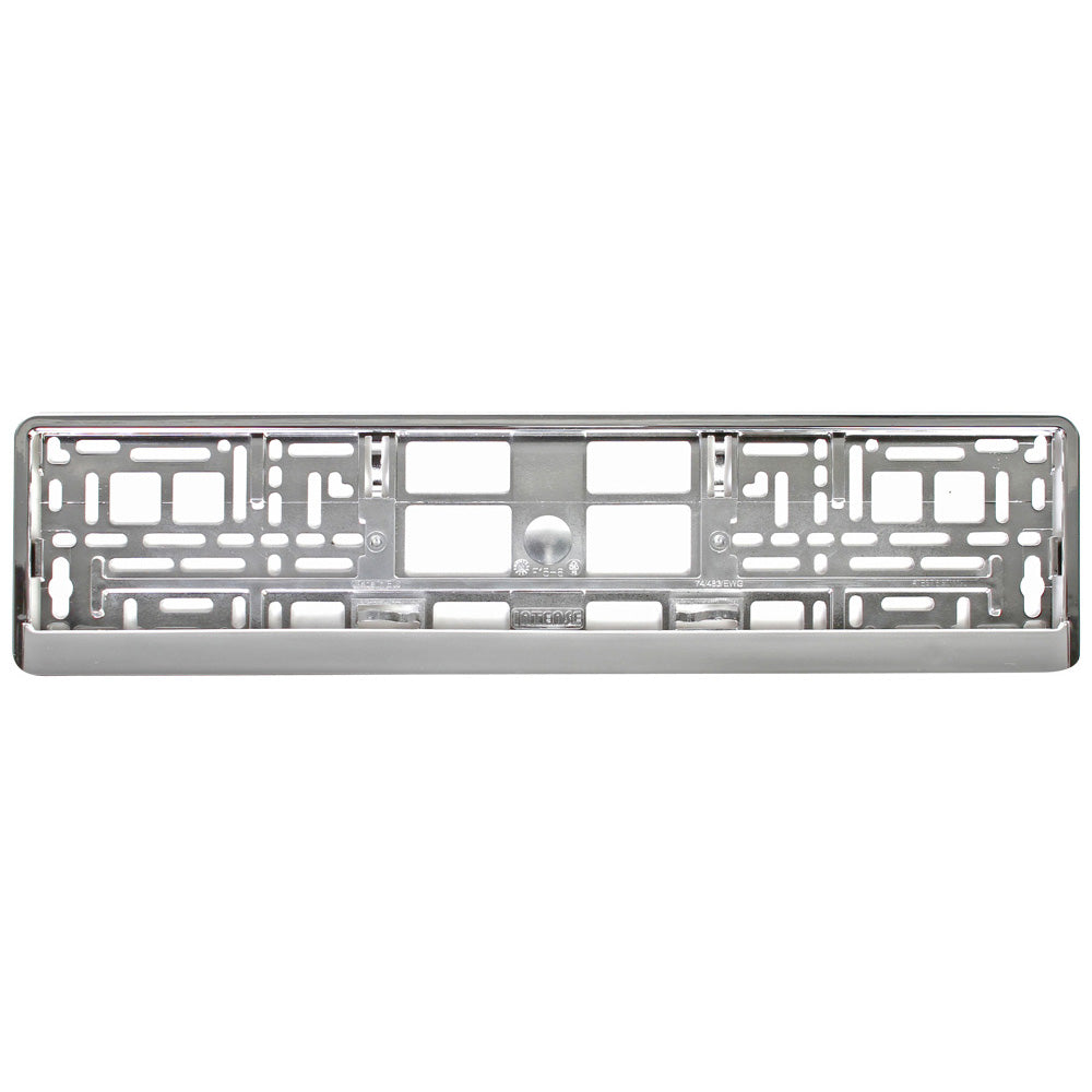 Chrome European license plate frame