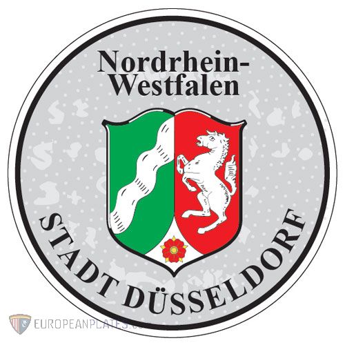 Nordrhein Westfalen - Dusseldorf German License Plate Registration Seal