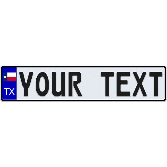 Texas European License Plate