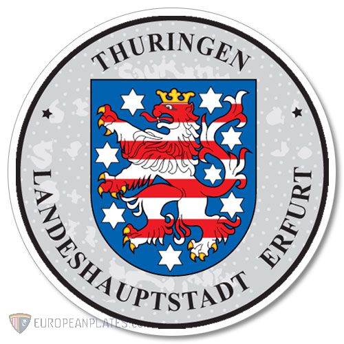 Thuringen - German License Plate Registration Seal