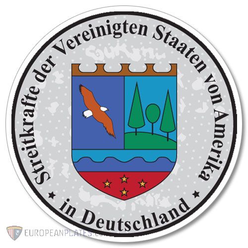 US Military in Germany - German License Plate Registration Seal